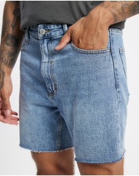 Thrills - Mandude Raw Slim Cropped Denim Shorts