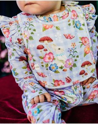 Fleur Harris - 'Bunny Forest' Dandy Duo Bibs in Cornflower