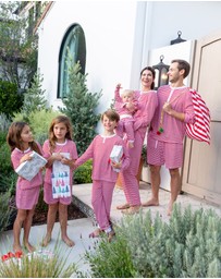Sant And Abel - Kids Red Stripe Jersey Short PJ Set