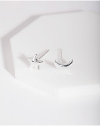 Lovisa - Sterling Silver Celestial Mismatch Stud Earrings