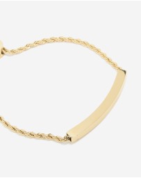 Lovisa - Waterproof Gold Plated Stainless Steel Twist Engravable Bar Toggle Bracelet