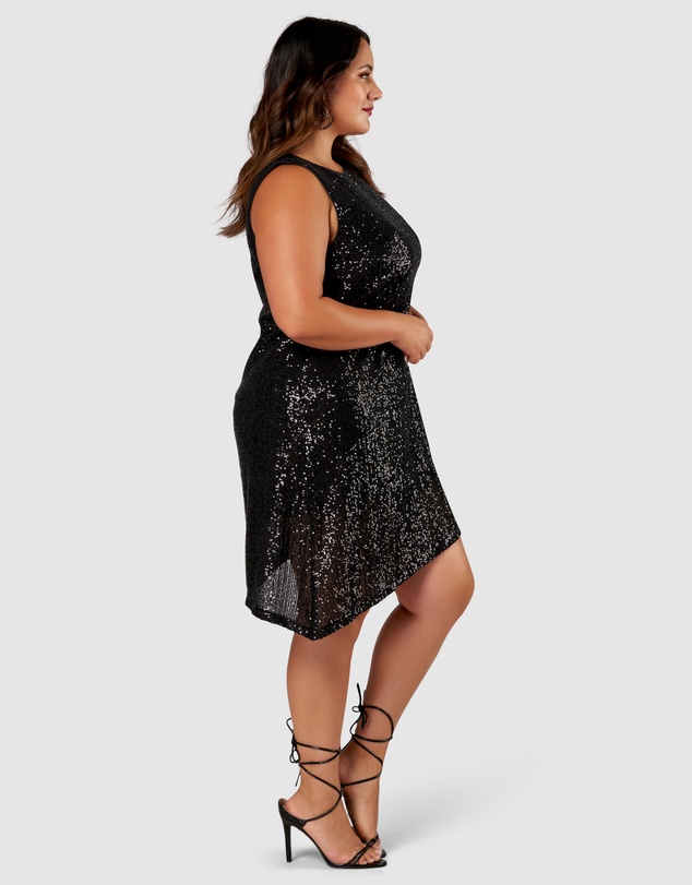 Pink Dusk by Curve Project - Vibration Sequin Dress