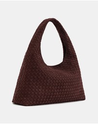 JW PEI - Laura Faux Suede Woven Shoulder Bag