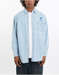 Vintage by The Real Deal - Pre Loved - Vintage Lee Sport Detroit Lions Denim Button Up Shirt