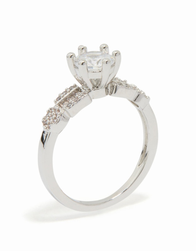 Lovisa - Silver Cubic Zirconia Small Round Ring