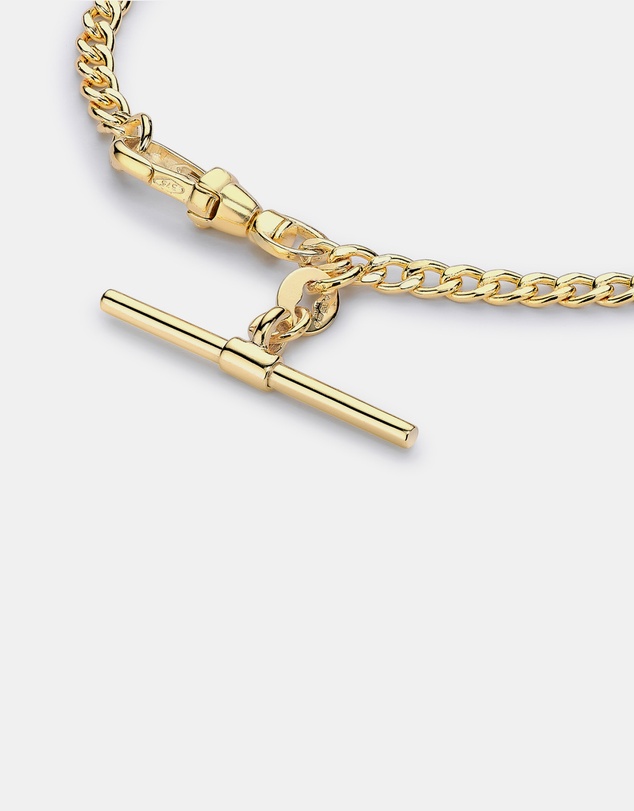 Zoe Olivia - 9K Gold T-Bar Bracelet