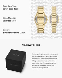 Armani Exchange - Gold Tone Chronograph Watch