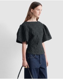 & Other Stories - Jacquard Puff-Sleeve Top