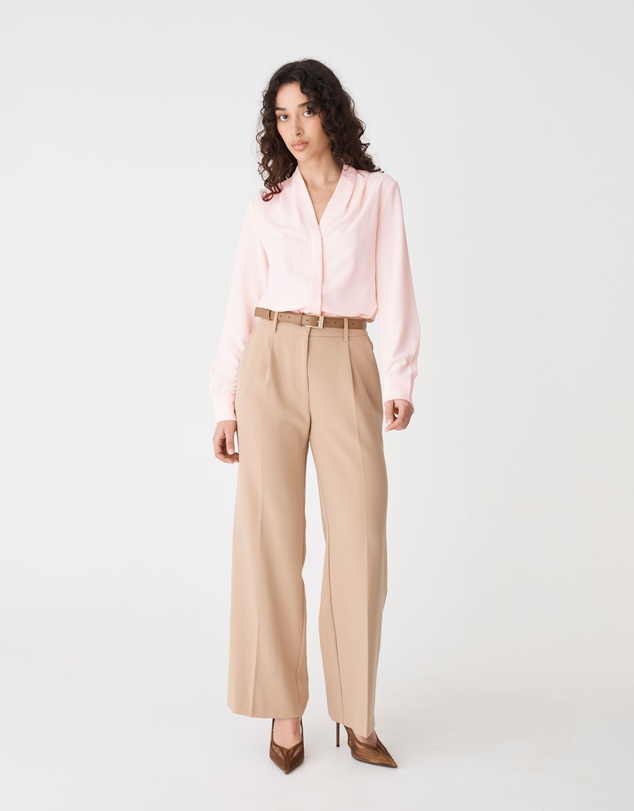 Forcast - Claudia Pleat Neck Blouse