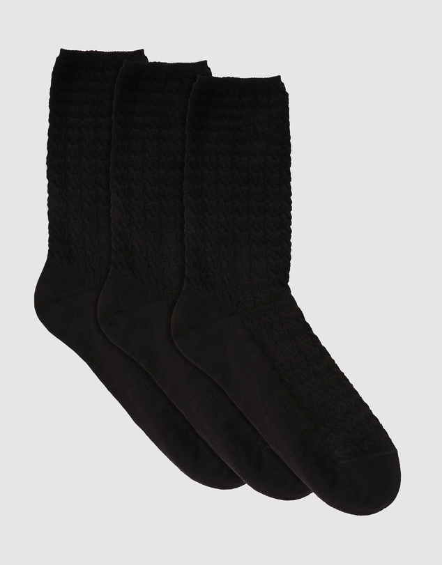 Levante - 3 Pack 100% Textured Cotton Sock
