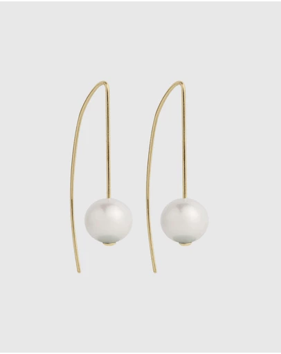 Najo - The Cove Yellow Gold Pearl Earring