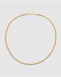 Kuzzoi - ICONIC EXCLUSIVE - Necklace Solid Basic Trend Modern 925 Sterling Silver Gold Plated