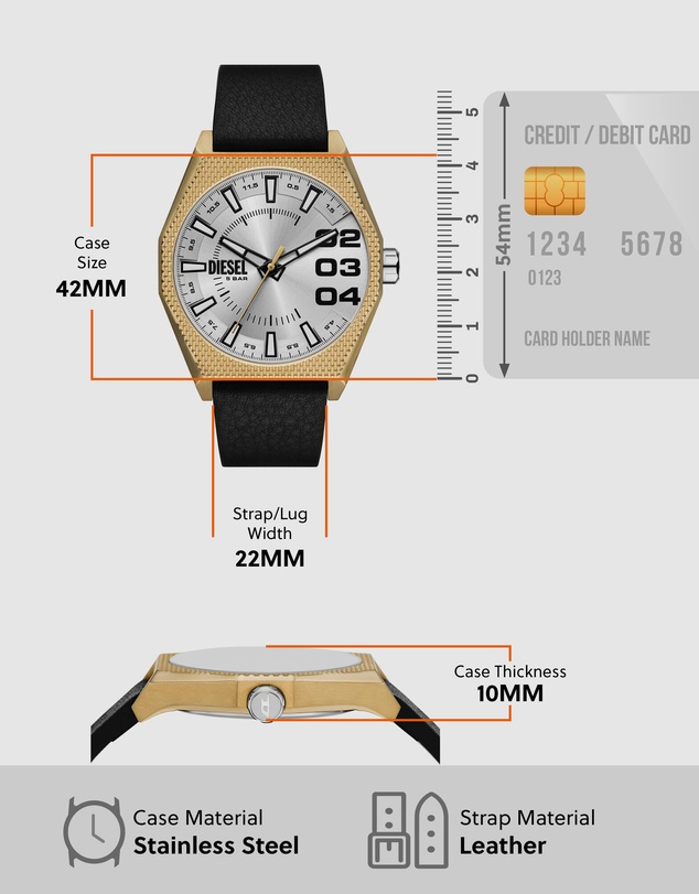 Diesel - Scraper Black Analogue Watch