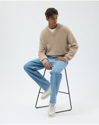 AERE - Wool Blend Slouched V-Neck Jumper