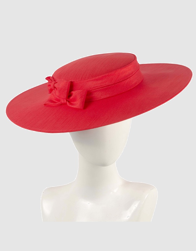 Max Alexander - Bright Red Wide Brim Boater Hat