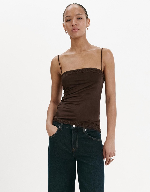 M.N.G - Fitted Top with Lace Detail