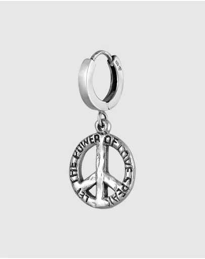 Haze & Glory - ICONIC EXCLUSIVE - Earrings Peace Hoop 925 Sterling Silver