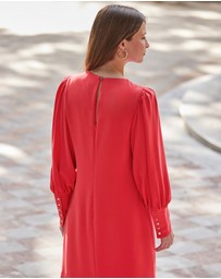 Sosandar - RING DETAIL SHIFT DRESS