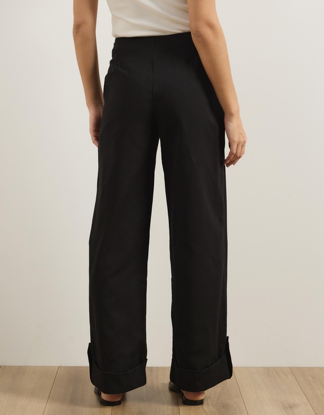 Atmos&Here - Pia Cotton Cuff Hem Detail Pants