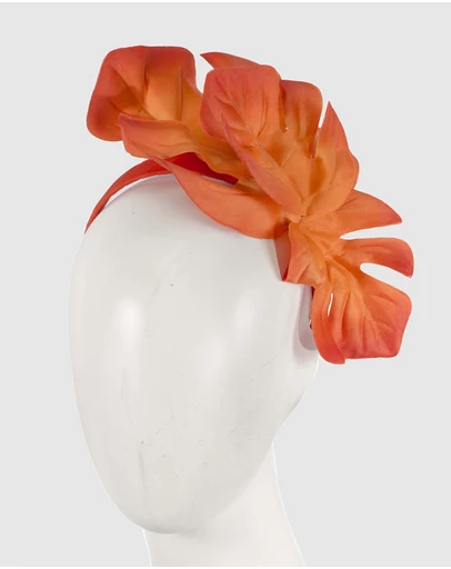 Max Alexander - Mostrera Leafs Orange Headband Fascinator