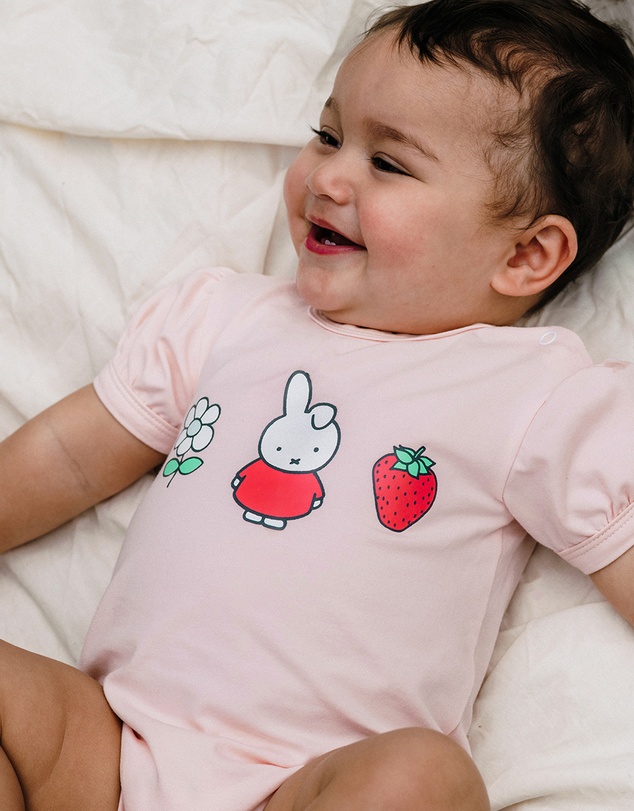 Kynd Baby - Miffy Puff Sleeve Bodysuit in Soft Pink