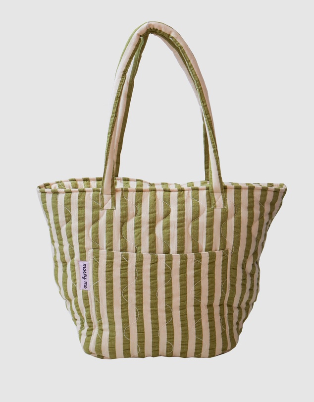 Mosey Me - Pistachio Seersucker Quilted Bag