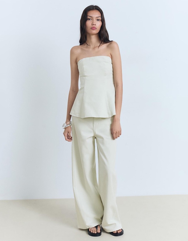 M.N.G - Mila Wideleg Mid-Rise Jeans
