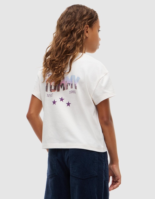 Tommy Hilfiger - Back Skyline Photo Print Relaxed T-Shirt - Kids