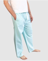 Sant And Abel - Men's Mint Gingham PJ Pants