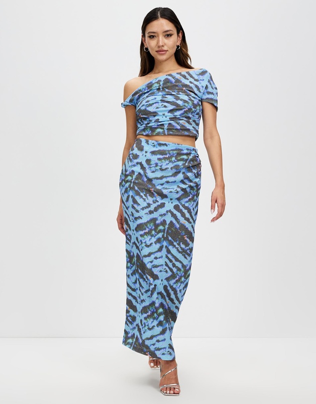 Third Form - Electric Tucked Maxi Skirt