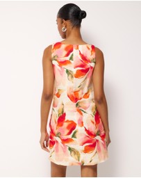 AERE - Fiora Linen Resin Trim Shift Dress