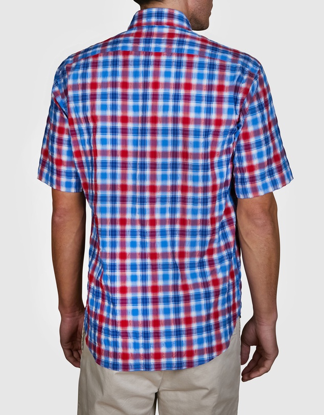 Abelard - Scarpe Seersucker Check Classic Fit Shirt