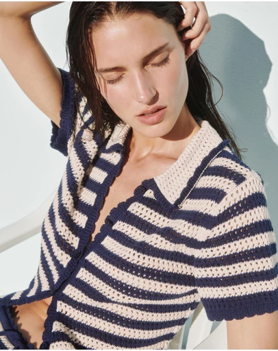 GAP - Cotton Crochet Relaxed SS Cardigan