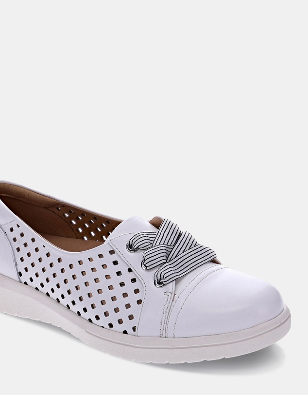Mia Vita - Bridgette Slip-On Casual Sneaker - White Laser