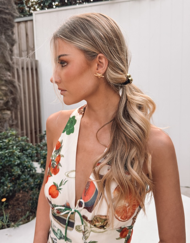 Esther & Co - Alpharetta Dress - Beige Print