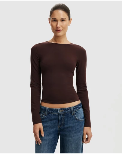 Cotton On - Longline Crew LS Top