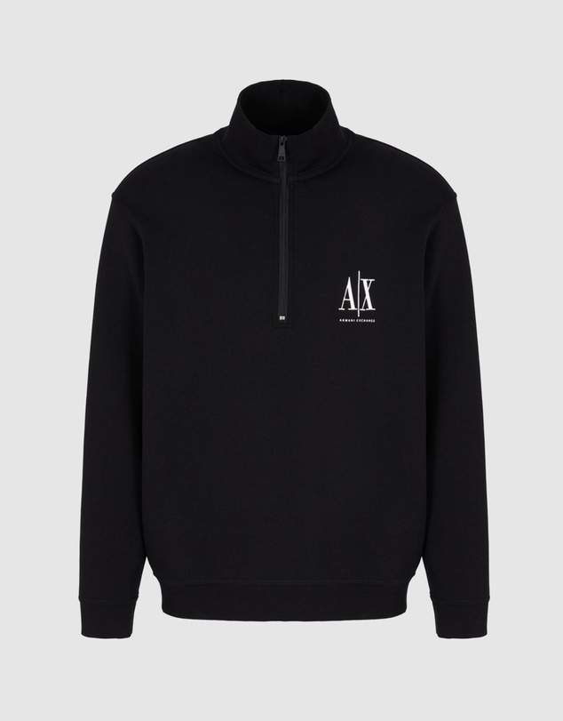 Armani Exchange - Logo Half Zip Sweatshirt