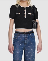 Self Portrait - Pointelle Knit Top