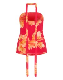 City Chic - Soiree Print Frill Detail Top