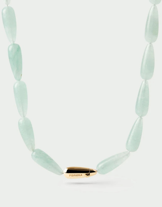 PDPAOLA - Green Aventurine Drop Necklace