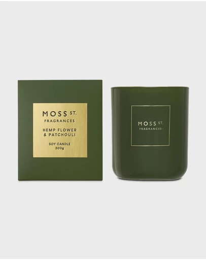 Moss St Fragrances - Hemp Flower & Patchouli Soy Candle 300g