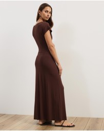 Atmos&Here - Ruth Jersey Midi Dress With Side Split