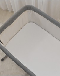Living Textiles - 2pk Bedside Bassinet Fitted Sheet - Jersey/White