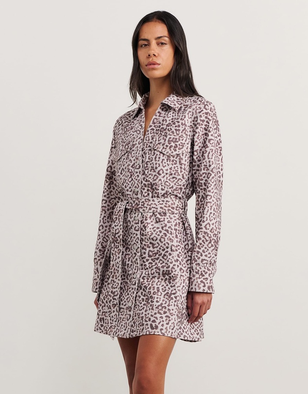 Jag - Leopard Denim Dress