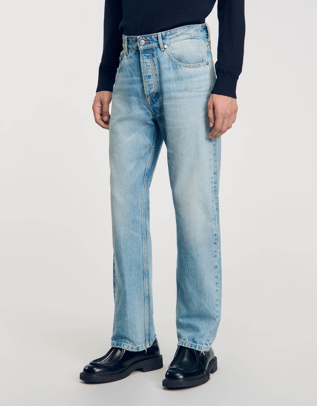 Sandro - Regular Stonewash And Whiskers Jeans