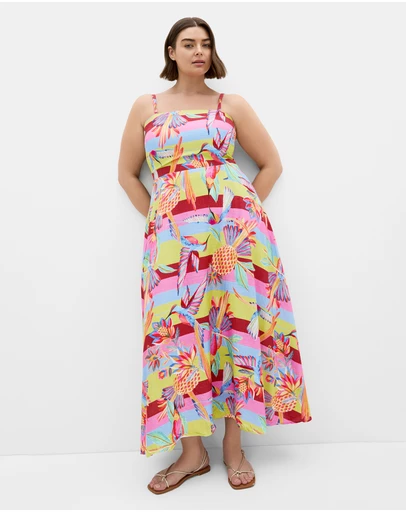 City Chic - Saraya Print Maxi Dress