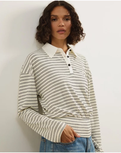 Atmos&Here - Averin Long Sleeve Fitted Waist Top