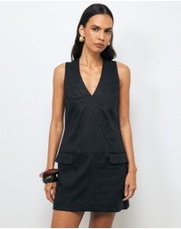 AERE - Nari Tailored Linen Mini Dress