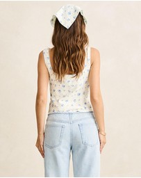 Rhythm - Dahlia Button Down Top