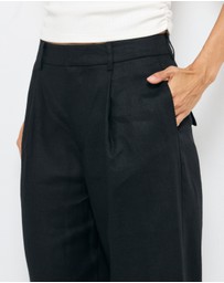 AERE - Straight Leg Linen Pants